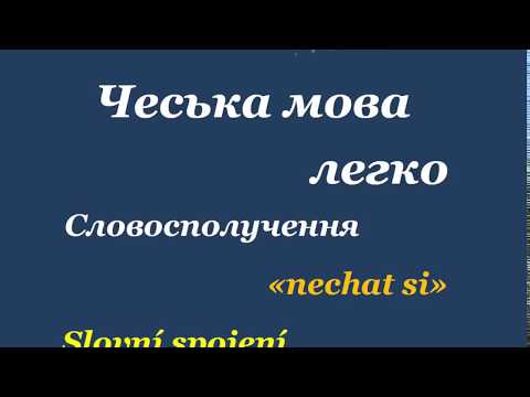 Видео: 22. Чеська мова легко - Словосполучення "Nechat si".