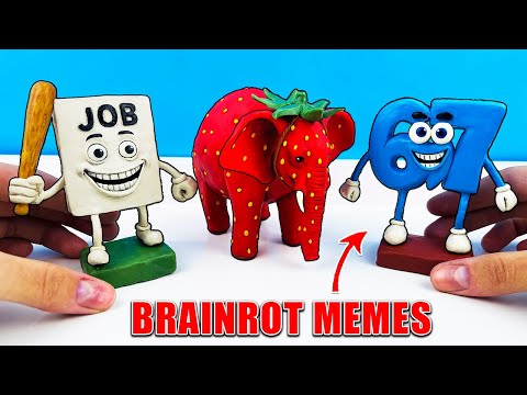 Видео: Лепим Новые Бреинрот мемы: Джоб Джоб Саур, 67 и Клубничный Слон Brainrot ✅ Лепка ОК