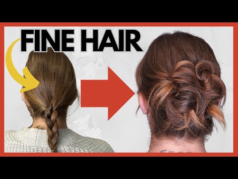 Видео: ПРОСТАЯ прическа «небрежный пучок» для тонких или редких волос