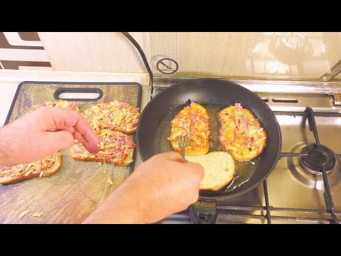 Видео: Горячие бутерброды на сковородке с сыром и колбасой