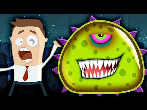 Видео: ХИЩНЫЙ СЛИЗЕНЬ ЕСТ ЛЮДЕЙ Игра про голодного слизня / Tales from Space: Mutant Blobs Attack