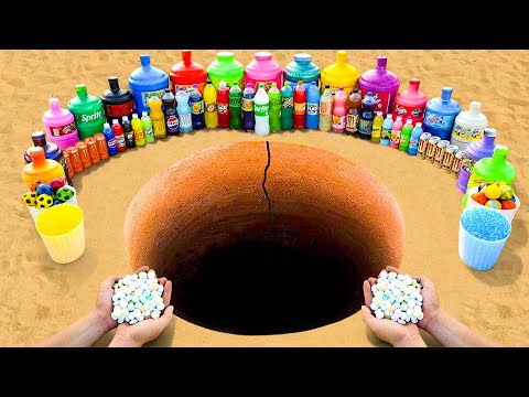 Видео: Гигантское извержение зубной пасты из больших шариков Orbeez, воздушных шаров Fanta, Coca-Cola, M...
