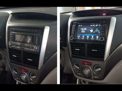 Видео: Установка Android магнитола  и камеры заднего вида на Subaru Forester 2008 - 2013 гг.