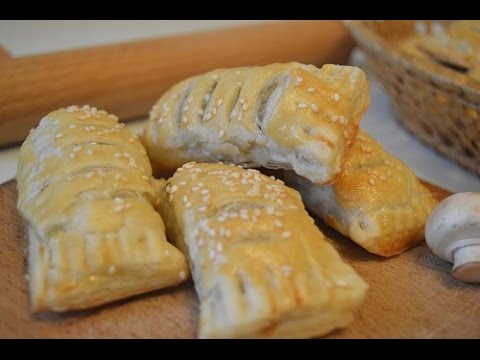 Видео: Слойки с грибами и сыром|Puff with mushrooms