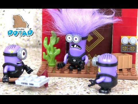 Видео: Fortress Break-In! Mega Bloks Миньоны Мультик. Игрушки для Детей. Игры для Детей. Видео для Детей