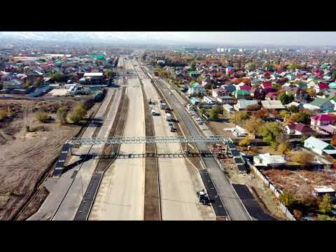 Видео: Алматы. Октябрь 2021г. Строительство продолжения просп. Абая от ул. Бауыржана Момышулы до ул. Нурлы.