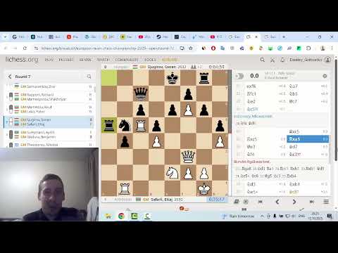 Видео: Командний чемпіонат Європи European Team Chess Championship 2025. Огляд 7 туру