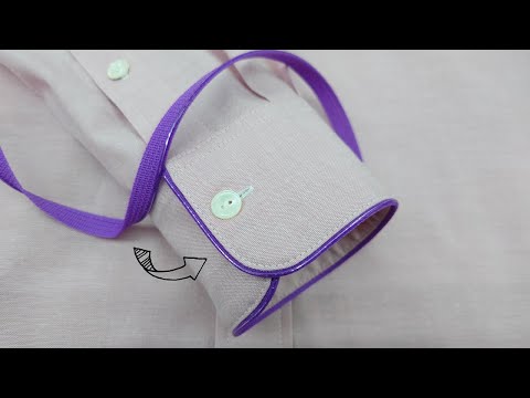 Видео: Как вшить трикотажную ленту в манжеты рубашки