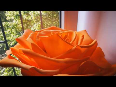 Видео: Роза из фоамирана D=40 см. Часть 2
