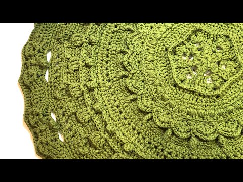 Видео: МК рельефный ковёр/салфетка крючком 36-38 ряд