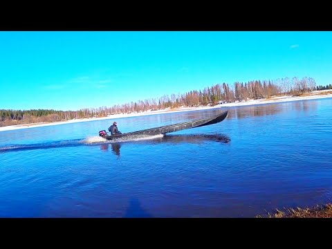 Видео: НОВАЯ ЛОДКА ИЗ ПНД СТОИМОСТЬЮ 130 ТР. НЕ ЕДЕТ! МОТОРУ НЕ ХВАТАЕТ ВОДЫ. ПРОДОЛЖАЕМ ИСПЫТЫВАТЬ.