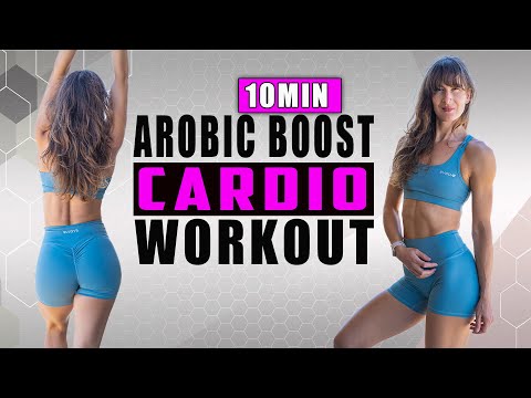 Видео: 10-минутная кардио-степ-тренировка — без оборудования, сжигание жира и аэробная нагрузка