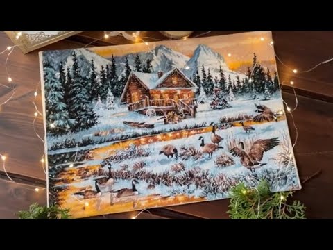 Видео: 39. Финиш 2021 года «Гуси у реки» Luca-s  от начала до конца #вышивка