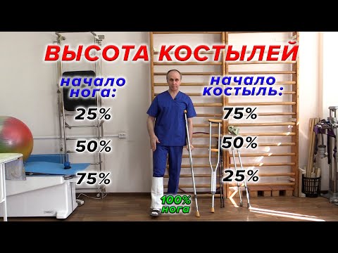 Видео: Правильная высота костылей.