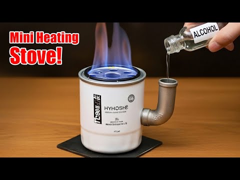 Видео: Мини-печка! Неограниченная бесплатная энергия из старого масляного фильтра — идеально подходит для