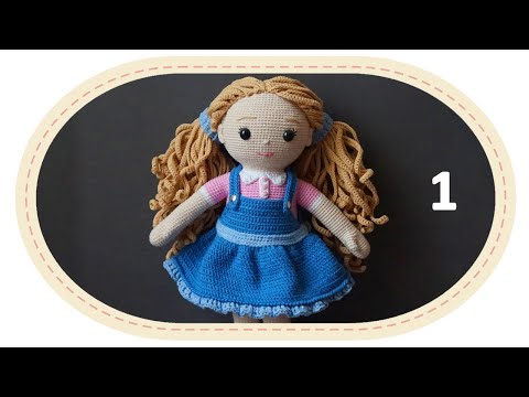 Видео: Вязаная кукла крючком Розали, ч.10 (Сарафан, ч.1). Crochet doll Rosalie, p.10 (Sundress, p.1).