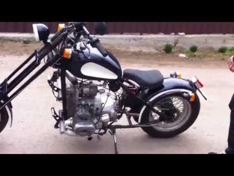Видео: Чоппер на базе мото "Урал"