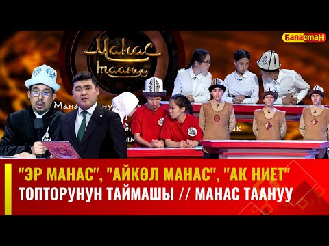 Видео: "Эр Манас", "Айкөл Манас", "Ак ниет" топторунун таймашы  // МАНАС  ТААНУУ