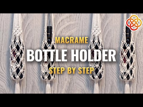 Видео: Держатель для бутылки вина в технике макраме | Macrame DIY | Урок макраме