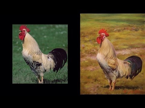 Видео: Работа над картиной "Петушок" Process of creating oil painting from Oleg Buiko.