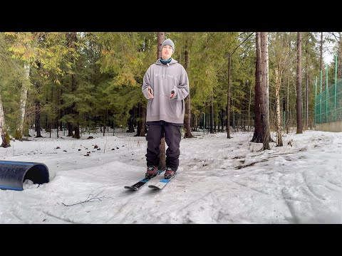 Видео: Джиббинг на лыжах для начинающих с ValeronSkier. Как скользить по трубе ?