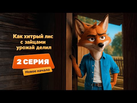 Видео: Серия 2 – Новое начало |  Как хитрый лис с зайцами урожай делил