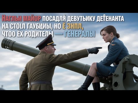 Видео: Наглый майор посадил девушку-лейтенанта на ствол гаубицы, но НЕ ЗНАЛ, что её родители - ГЕНЕРАЛЫ...