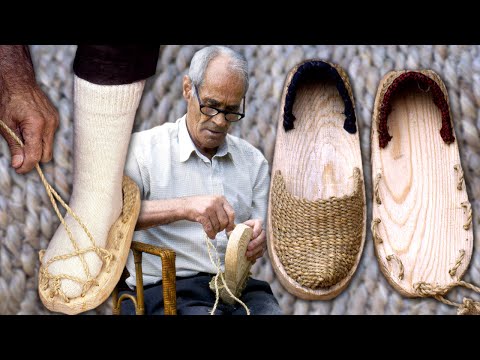 Видео: Деревенские сабо с травой эспарто и деревом. Защита ног от камней, снега и влажности.