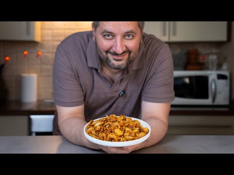 Видео: Просто вкусные макароны с мясом.