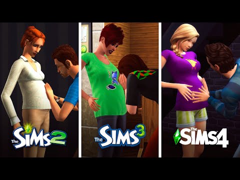 Видео: Беременность в The Sims / Сравнение 3 частей