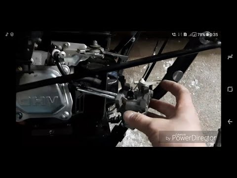 Видео: Выстрелы, хлопки в глушителе. Глохнет.  Снегоуборщик . Снять карбюратор. 1 часть.