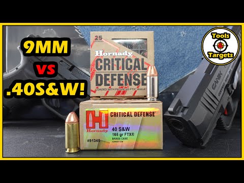 Видео: 9MM против .40S&W! ....Тест патронов Hornady Critical Defense!