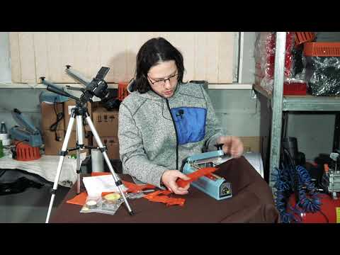 Видео: Как обрезать пакет запайщиком без ножа