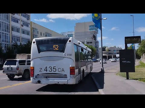 Видео: Астана. C058 Scania omnilink маршрут 52