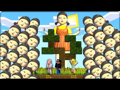 Видео: 👩ЦУНАМИ из КУКЛЫ из ИГРЫ в КАЛЬМАРА в Майнкрафт! Нубик Леска Шеди 100% Троллинг Ловушка