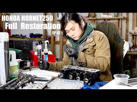 Видео: Полная реставрация мотоцикла Honda CB250F Hornet 7 |Сборка ГБЦ двигателя.