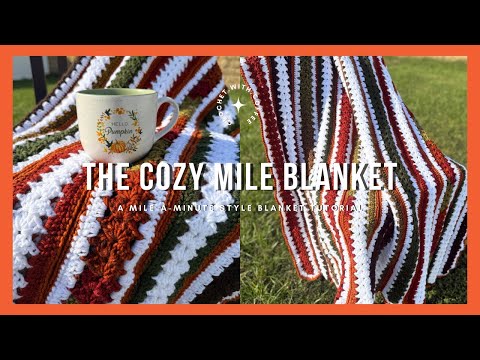 Видео: ✨ Уютное одеяло «Миля» | Простой урок по вязанию крючком «Миля в минуту» | Crochet.With.Coffee