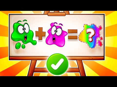 Видео: Змішування Кольорів 😋🧩 + Більше Освітніх Відео для Дітей | Розумники