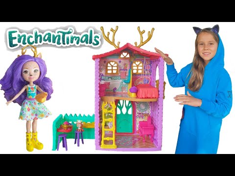 Видео: Enchantimals ДОМИК Данессы Олени Игровой набор Энчантималс Обзор Куклы