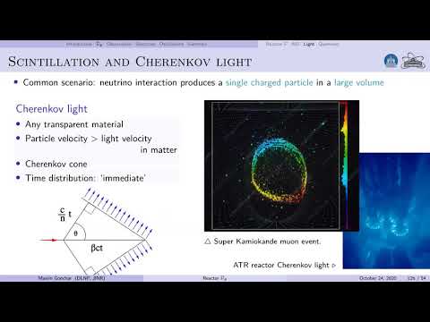 Видео: Электронные антинейтрино от реактора, М.Гончар