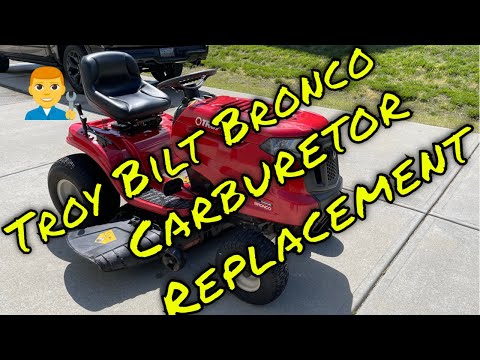 Видео: Замена карбюратора газонокосилки Troy Bilt Riding