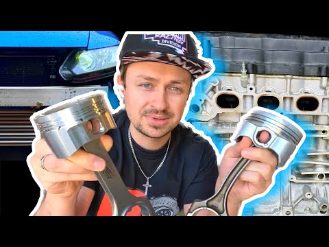 Видео: Кованые шатуны и поршни против оригинальных | TURBO Civic 8-го поколения (KingTec Racing)
