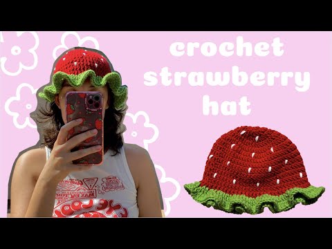 Видео: урок по вязанию крючком клубничной шапочки!