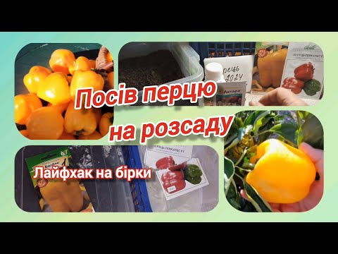 Видео: Посів перцю на розсаду 4 березня //лайфхак для виготовлення бірки @vsiogo_potroshku_u_seli