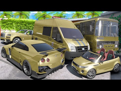 Видео: УГНАЛ КУЧУ ЗОЛОТЫХ ЧИТ ТАЧЕК И ОГРОМНЫЙ МОНСТР ТРАК У МАЖОРА ЗА 180 СЕКУНД! БИТВА ВОРОВ В ГТА 5!