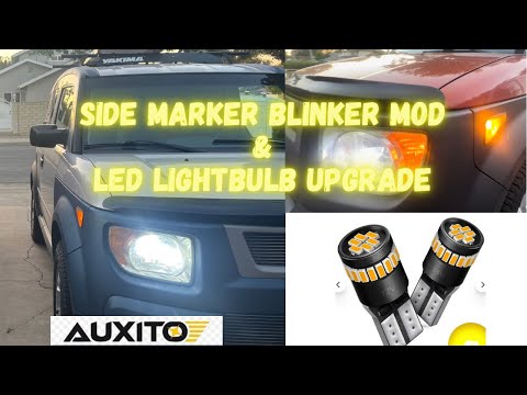Видео: Модификация бокового габаритного указателя поворота Honda Element и обновление светодиодных ламп ...