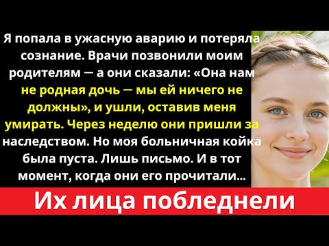 Видео: Мои родители позволили мне умереть — а потом пришли вместе с сестрой за наследством.
