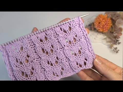 Видео: Элегантно, как кружево 🔥Легкий узор спицами #knitting#вязаниесВе рой #knitting #ажурныйузорспицами