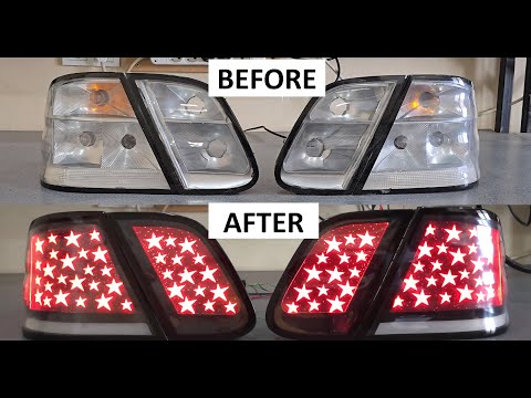 Видео: Как создать уникальный светодиодный задний фонарь для Mercedes CLK 200
