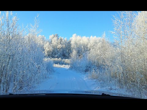 Видео: Зимник Междуреченский - Тюмень , ч/з В.Тавду. 11.12.2021 года.  Часть 1.  Провалы. Горят торфяники.